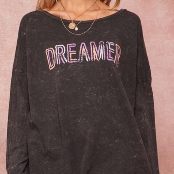 Vintage Canvas Vintage Washed Long-sleeve Tee - Black - Large - NWT - Picture 1 of 6